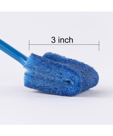 SLSON Aquarium Algae Scraper Double Sided Sponge Brush Cleaner - 15.4 inch Long Handle Fish Tank Scrubber for Glass Aquariums and Home Kitchen - Buy Online on GoSupps.com