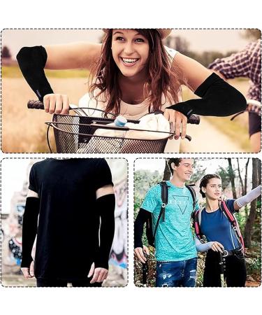 Wusanna Arm Sleeve Gaming - 4 Pairs of Versatile Arm Sleeves for Sports & Outdoor Activities (Black/White) | Perfect for Volleyball Cycling Driving Hiking & Fishing - Buy Online on GoSupps.com