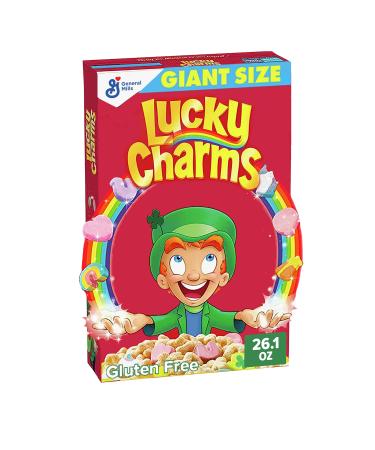 Lucky Charms Gluten Free Cereal with Marshmallows, 26.1 OZ Giant Size Box 26.1 Ounce (Pack of 1)