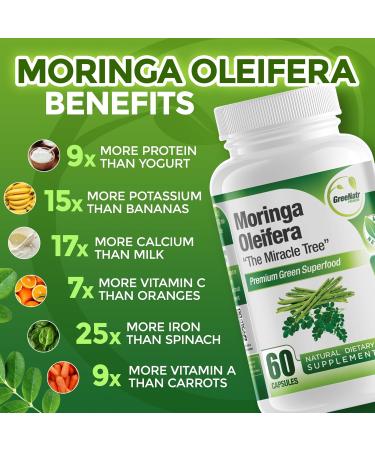 Magnesium Supplement with Glycinate Citrate Malate & Oxide Plus Moringa Oleifera with Vitamin C Omega 3 & Amino Acids - Boosts Energy Mood Memory - Buy Online on GoSupps.com