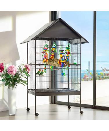 Pomeyard Bird Toy Cockatie: Interactive Climbing and Bouncing Fun for Parrots, Lovebirds, Budgies, and Conures - Green with Bell - Buy Online on GoSupps.com