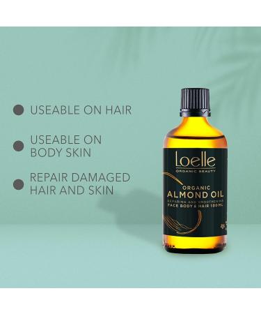 Loelle - Pure Cold Pressed Sweet Almond Oil - Natural Anti-Stretch Mark Remedy to Use in Pregnancy - Moisturising Body Oil - Nourishing Face and Hair Oils (100ml) - Buy Online on GoSupps.com