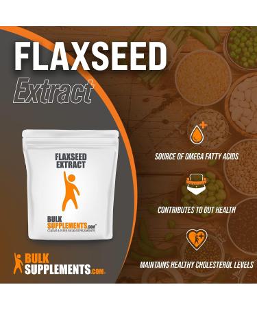 Flaxseed Extract Powder - Vegan Omega 3 Supplement - Ground Flaxseed Powder - 1kg - BulkSupplements.com - Buy Online on GoSupps.com