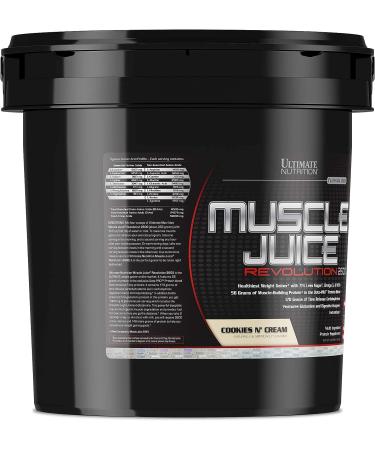 Ultimate Nutrition Muscle Juice Revolution 2600 Weight Gainer with Glutamine & Micellar Casein, Cookies N Cream, 11.1 lbs - Buy Online on GoSupps.com
