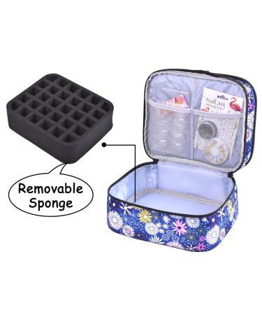 ZFZGFRCS Nail Polish Organizer - Double-layer Storage Bag for 30 Bottles, Flower Design, Portable Carrying Case with Handle - Buy Online on GoSupps.com