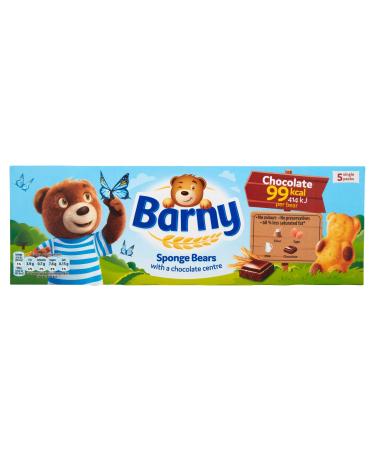 Barny Chocolate Sponge Bears 5 x 25g