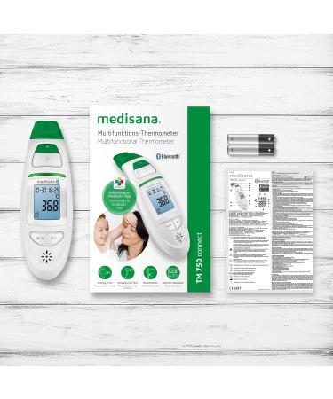 Medisana TM 750 Connect Digital 6-in-1 Thermometer - Bluetooth Forehead Fever Alarm for Baby Children & Adults - Buy Online on GoSupps.com