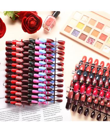 672 Pieces 28 Sets Ballerina Coffin False Nails Square Medium Press on Nails Full Cover Fake Nails Solid Color Glossy Plastic Nails Artificial Finger Manicure Nail Decorations for Girls Women DIY - Buy Online on GoSupps.com