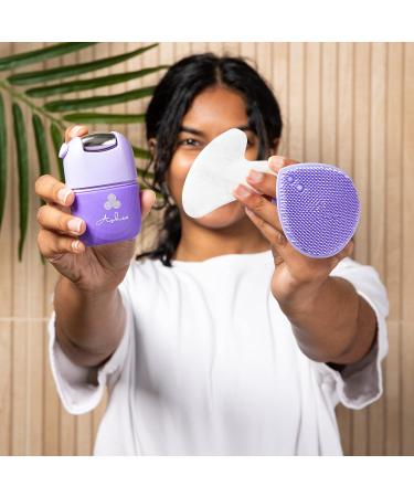 Ice Roller & Gua Sha Tools - Pink Silicone Face Exfoliator Pore Scrubber & Skincare Massager for Puffiness Relief & Wrinkle Reduction - International Shipping Available - Buy Online on GoSupps.com