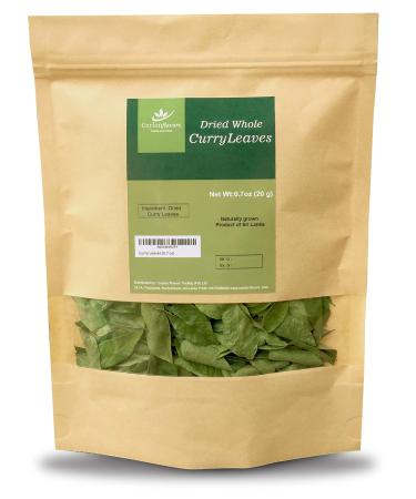 Ceylon flavors Curry Leaves Gluten Free Naturally Air Dried Herbs Fresh Groceries with All Flavors Asian Food Indian Spices Pure and Organic - Kari Patta 0.7oz/ 20 g