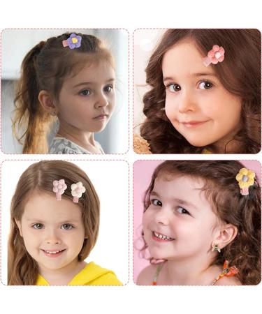 12PCS Flower Baby Hair Clips - Cute Accessories for Baby Girl | Perfect for Photo Shoots, Family Photography, Baby Shower, Birthday Party | Daily Matching Clips - Buy Online on GoSupps.com