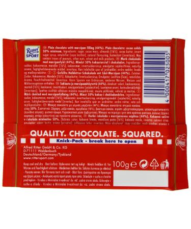 Ritter Sport Marzipan - Pack of 3 | Delicious Almond Chocolate Bars - Buy Online on GoSupps.com
