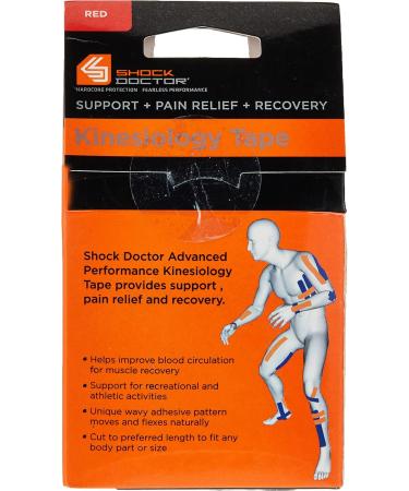 Shock Doctor Kinesiology Tape Red - Buy Online on GoSupps.com