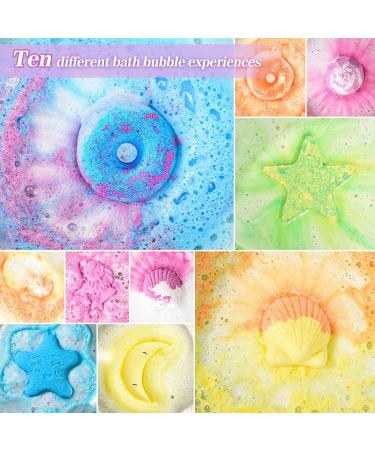 10Pcs Natural Handmade Bath Bomb Set with Essential Oils - Perfect Gift for Women, Mum, and Girls - Buy Online on GoSupps.com