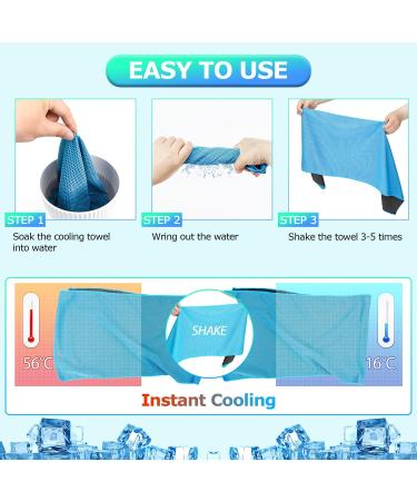 Menoly 10 Pack Cooling Towels for Neck and Face - Soft Microfiber Towel for Gym, Yoga, Running & More (32x12) - Breathable and Sweat Absorbent - Buy Online on GoSupps.com