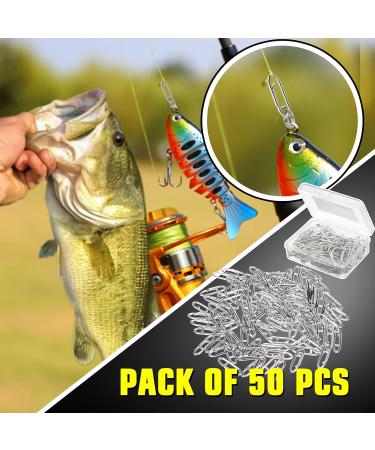 Buy 9tong High-Quality Stainless Steel Fishing Vertebrae Snap Clips - 50 PCs 121lb Capacity Black Nickel - Perfect for Saltwater Fishing Accessories - Buy Online on GoSupps.com
