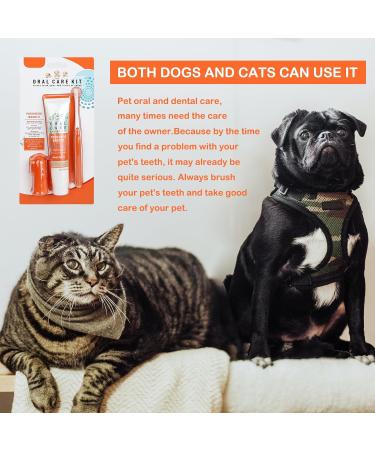 Dog Dental Care Set | Tartar Control Toothpaste & Fingerling Brush for Fresh Breath - Buy Online on GoSupps.com