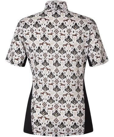 Kerrits Always Cool Ice Fil Short Sleeve Shirt - Tan Painted Horse/Black Large - Buy Online on GoSupps.com