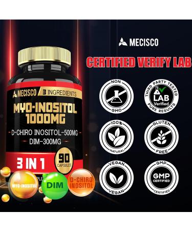 Mecisco 3in1 Myo-Inositol & D-Chiro Inositol Supplement with DIM - 90 Capsules - 30 Days - Buy Online on GoSupps.com