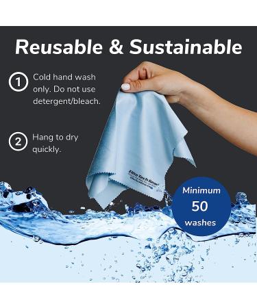 Elite Tech Gear Microfiber Cloth - 13-Pack Oversized Microfiber Cleaning Cloths. Washable High Tech Eyeglass Cleaning Cloths for Electronics  Glasses  Screens and Lenses. Sizes 6" x 7" and 12" x 12" - Buy Online on GoSupps.com