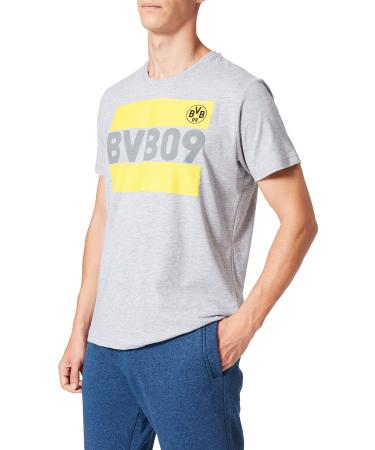 Borussia Dortmund Unisex BVB T-Shirt T-Shirt L Grey