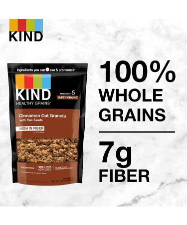 KIND Bars Healthy Grains Cinnamon Oat Granola with Flax Seeds - 11 oz | Nutrient-Packed Snack - Buy Online on GoSupps.com