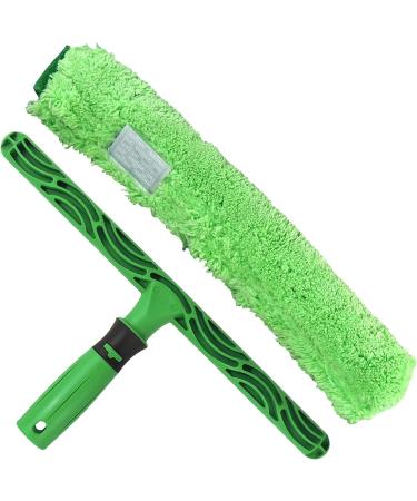 UNGER 79020 MicroStrip Window Washer Sleeve 35cm with ErgoTec T-bar Handle - Microfibre Window Cleaner for Hand Wash or Telescopic Window Cleaning Green 35cm Single - Buy Online on GoSupps.com