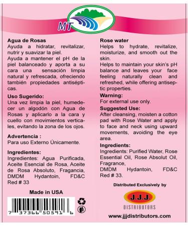 Rose Water Facial Toner 8 Oz. - 3-Pack - Buy Online on GoSupps.com