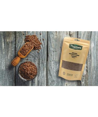 Thames Organic Brown Flaxseed 100g - High Fiber, Omega-3s, Non-GMO Superfood - 100% Natural Vegan, No Additives - Nutty Flaxseed - Buy Online on GoSupps.com