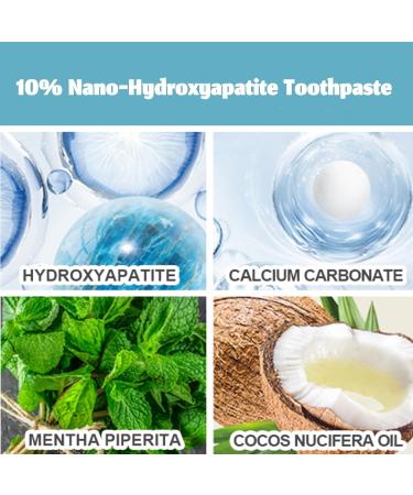2Pcs Hydroxyapatite Toothpaste 2026 New Upgraded Formula 10% Nano-Hydroxyapatite Toothpaste for Enamel Protection Fluoride-Free Toothpastes with Gentle on Sensitive Teeth(120G) - Buy Online on GoSupps.com