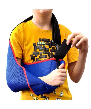 4DflexiSPORT Arm Sling Child (10-11yr) - Blue/Red Trim | Medical Grade | Feel-Safe & Ultra-Comfortable | Easy-Fit Cooling | Includes Smiley Sticker - Buy Online on GoSupps.com