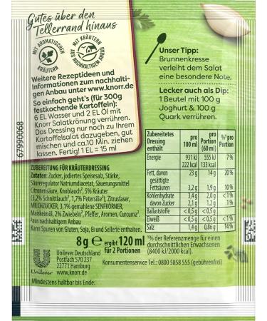 Knorr Salatkr nung Potato Salad Dressing | Natural Ingredients | 15x 5-Pack - Perfect for Delicious Salads - Buy Online on GoSupps.com