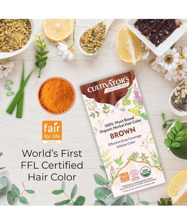 Cultivator's Organic Herbal Hair Colour Golden Brown 100g - Buy Online on GoSupps.com