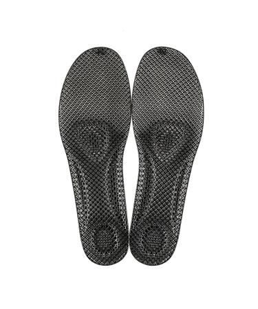 LuxCreo 3D Printed Insoles  Arch Support Shoe Insoles  Comfort Ultrathin Cushioning Shoe Inserts  Men and Women High Energy-Return Breathable Shoe Insoles (Men 11.5) Black 2 - Men 11.5
