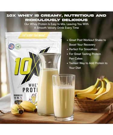  10X Athletic Whey Protein Low Calorie High Protein Vegetarian Informed Sport Different Flavors 700g-750g (Banana Split) - Buy Online on GoSupps.com