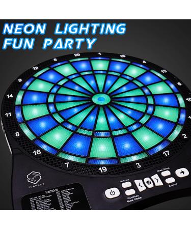 Turnart 13-Inch Electronic Dart Board with Illuminated Segments | Electric Dartboard for Adults | Professional Grade with Scoring | BLUE - Buy Online on GoSupps.com