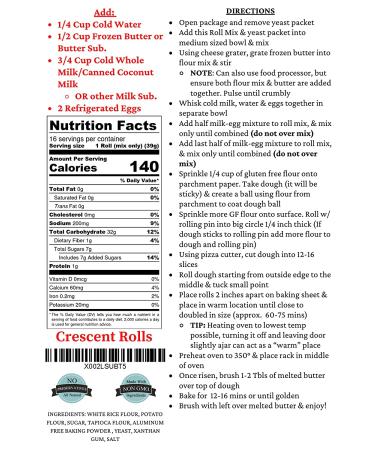 Gluten Free Crescent Roll Mix - Delicious and Easy-to-Make - Buy Online on GoSupps.com
