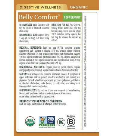 Traditional Medicinals Organic Smooth Move Laxative Herbal Tea 16 Bags (Pack of 1) & Organic Belly Comfort Digestive Herbal Tea 16 Bags (Pack of 1) Organic Smooth Move + Herbal Tea Smooth Move 16 Count (Pack of 1) - Buy Online on GoSupps.com