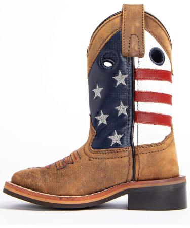 Cody James Boys' USA Flag Cowboy Boot - Broad Square Toe - Size 13 Little Kid, Brown - Buy Online on GoSupps.com