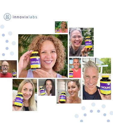 InnovixLabs Choline Supplement 550mg Pure Choline Bitartrate for Brain Health Focus Memory Cognitive Development Fatty Liver and Mood Support for Women and Men 100 Capsules - Buy Online on GoSupps.com