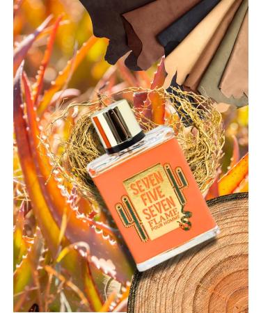 SEVEN FIVE SEVEN FLAME EAU DE TOILETTE 3.4 FL. Oz. Spicy leather fragrance For Men's - Buy Online on GoSupps.com