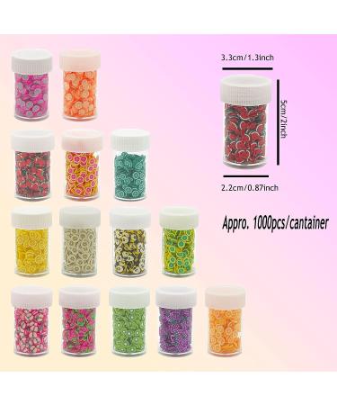 Fruit Nail Art Slime Charms Supplies - 15 Styles 3D Polymer Fimo Slices for DIY Nail and Lip Gloss Making - Buy Online on GoSupps.com