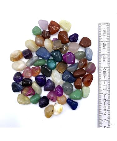 Brasilia Mix Gemstone Set | Natural Drum Stones in Black Satin Sack | Perfect for Kids Birthdays Treasure Hunts & Healing - 230g - Buy Online on GoSupps.com
