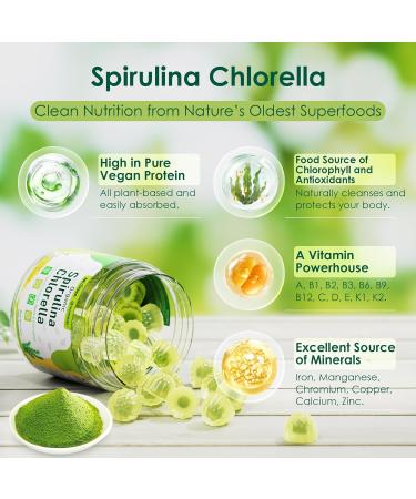 Nextdia Organic Spirulina Chlorella Gummies 1 Pack + Super Greens Gummies 2 Pack - Buy Online on GoSupps.com
