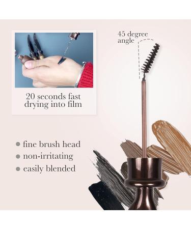 Eyebrow Gel with Feather Brush - Long-Lasting Smudge-Proof Formula for Perfect Natural Brows - 5ML Dark Gray - Buy Online on GoSupps.com