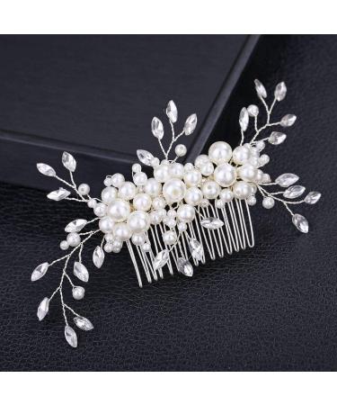 Oladfiop Wedding Hair Comb Rhinestone Crystal Vintage Bridal Hair Clips Combs for Brides and Bridesmaids White - Buy Online on GoSupps.com