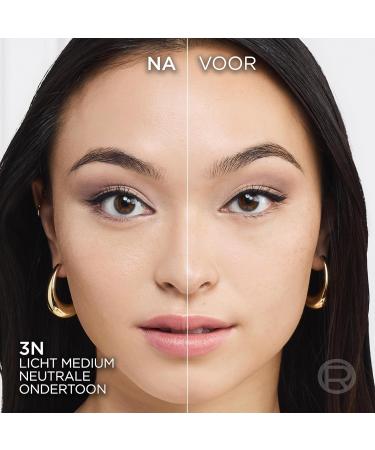  L'Oreal Paris L'Or al Paris True Match Foundation - 3N - Natural Coverage Foundation with Hyaluronic Acid and SPF 16 - 30 ml - Vegan - Buy Online on GoSupps.com