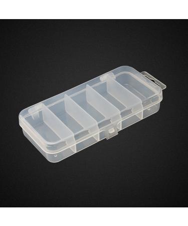 Honbay 2PCS 5x2.4x1Inch Small Clear Visible Plastic Fishing Tackle Accessory Box Fishing Lure Bait Hooks Storage Box Case Container Jewelry Making Findings Organizer Box Storage Container Case