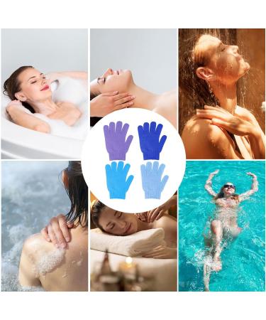 4Pcs Exfoliating Gloves - Bamboo Shower Gloves - Bath and Body Exfoliator Mitts - Scrubs Away Ingrown Hair and Dead Skin - for Shower Spa Massage and Dead Skin Cell Remover Loofah - 4 Colours 4pcs of 4 colours - Buy Online on GoSupps.com