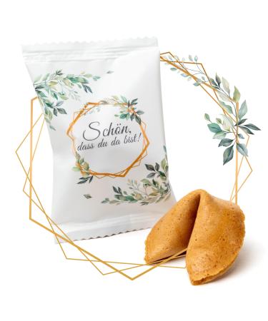 Lucky Treat |Nice that you are there for lucky cookies |200 pieces |Frisch & Regional |With loving messages in German and English |Guardian wedding decoration baptism & communion 200 pieces nice that you are there - know